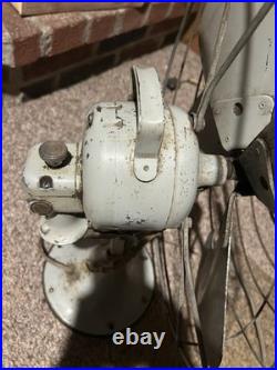 Antique General Electric Vortalex Oscillating Fan GE 18 Heavy Metal Cage VIDEO