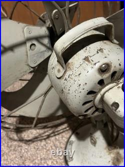 Antique General Electric Vortalex Oscillating Fan GE 18 Heavy Metal Cage VIDEO