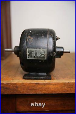 Antique Gillespie Alternating Electric Motor Fan Base tool pancake industrial