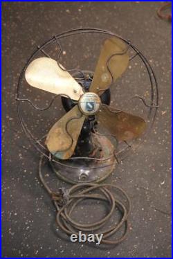 Antique Graybar Brass Desk Fan Works Antique Graybar Brass Desk Fan Works