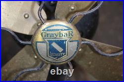 Antique Graybar Brass Desk Fan Works Antique Graybar Brass Desk Fan Works