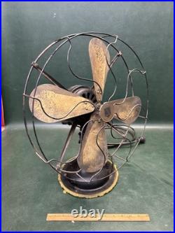 Antique Graybar (Western Electric) Fan 4 Brass Blades 1920's 17 Cage Working