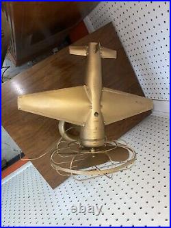 Antique Handmade Airplane Fan Art Deco MAN CAVE SIGN OIL GAS, STEAM PUNK Army
