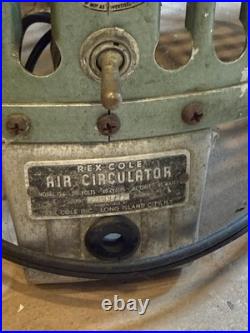 Antique Hassock Fan, Rex Cole Air Circulator