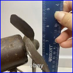 Antique Heinze Electric Co 115V Desk Fan Rubber Blade Sold As It 9 Tall