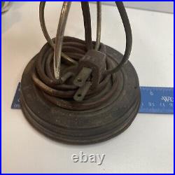 Antique Heinze Electric Co 115V Desk Fan Rubber Blade Sold As It 9 Tall
