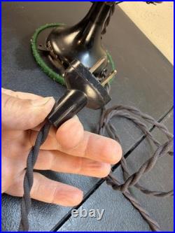 Antique Home Office Us Cast Iron Brass Blade Robbins Myers Oscillating Motor Fan