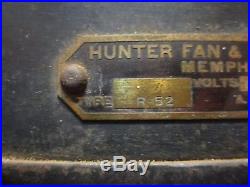 Antique Hunter R-52 Ceiling Fan, Runs