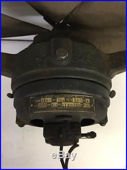Antique ILG Chicago Self Cooled Industrial Ventilating Fan