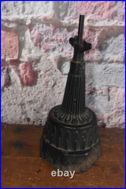 Antique Ingram Cast Iron Shoo Fly Swatter Fan Clock Wind Up Base