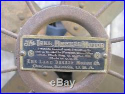 Antique Lake Breeze Model B Hot Air Fan Floor Model Stirling Engine Wow