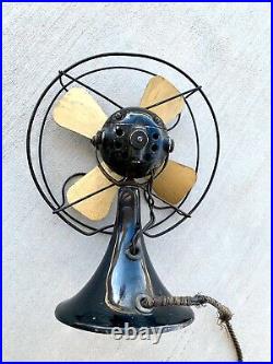 Antique Late 1920s Emerson'Northwind' Type 444A Cast Iron 2 Speed Desk Fan