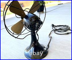 Antique Late 1920s Emerson'Northwind' Type 444A Cast Iron 2 Speed Desk Fan