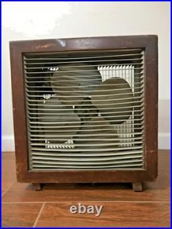 Antique MATHES COOLER wood box Fan 4 Speed Control Model 543 Working