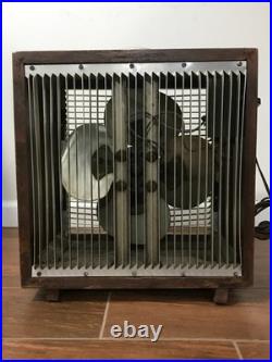 Antique MATHES COOLER wood box Fan 4 Speed Control Model 543 Working