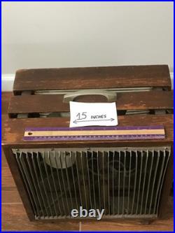 Antique MATHES COOLER wood box Fan 4 Speed Control Model 543 Working