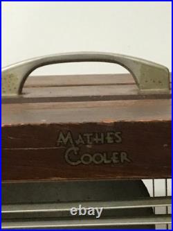 Antique MATHES COOLER wood box Fan 4 Speed Control Model 543 Working