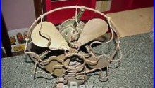 Antique Marelli-Universal-Fan. Brass blade. 10 Inch