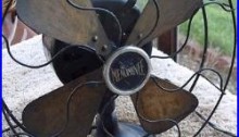 Antique Menominee AC 12 Inch Brass Blade Fan Type 109 Works