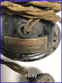 Antique Menominee Clamshell Electric Fan