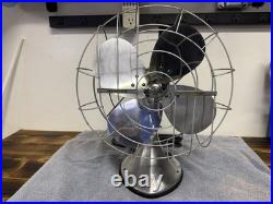 Antique Nickel Hunter Zephair D- 12 Desk Fan