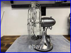 Antique Nickel Hunter Zephair D- 12 Desk Fan