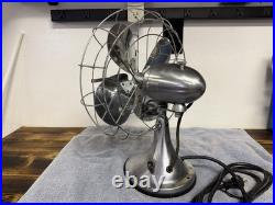 Antique Nickel Hunter Zephair D- 12 Desk Fan