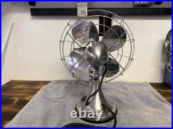 Antique Nickel Hunter Zephair D- 12 Desk Fan