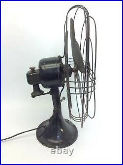 Antique Old Black Cast Iron Metal General Electric Cat 78x233 110/120V Fan Parts
