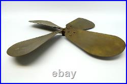 Antique Old Brass 16 Unknown Maker Oscillating Fan Replacement Part 4 Blade