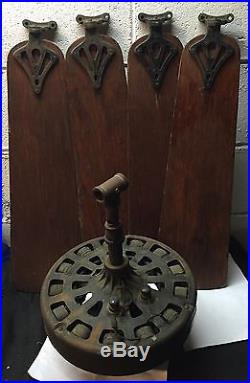 Antique Old Cast Iron Electric Ceiling Fan with Blades