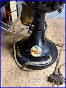 Antique Old Rare AUU 34017 Fairbanks Morse GE General Electric Brass Fan 12 USA