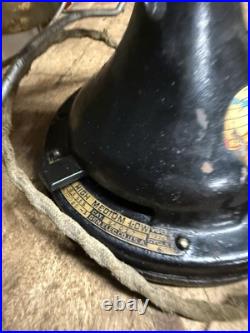 Antique Old Rare AUU 34017 Fairbanks Morse GE General Electric Brass Fan 12 USA