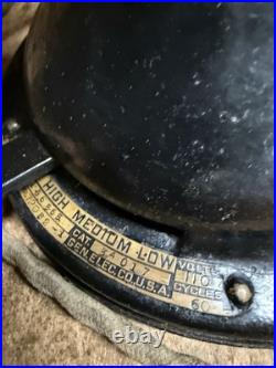 Antique Old Rare AUU 34017 Fairbanks Morse GE General Electric Brass Fan 12 USA
