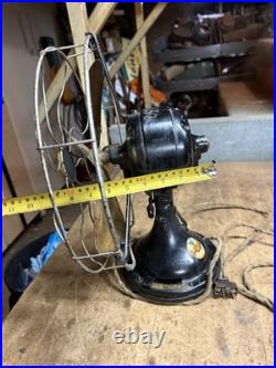 Antique Old Rare AUU 34017 Fairbanks Morse GE General Electric Brass Fan 12 USA