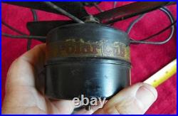 Antique POLAR CUB (Rare) Miniature Table Fan 3 Black Blades 6.5 Cage works