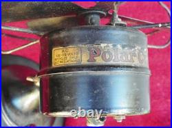 Antique POLAR CUB (Rare) Miniature Table Fan 3 Black Blades 6.5 Cage works