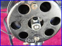 Antique POLAR CUB (Rare) Miniature Table Fan 3 Black Blades 6.5 Cage works