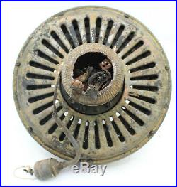 Antique Pancake Cast Iron Ac Ceiling Fan Emerson Electric Type 36641 Motor