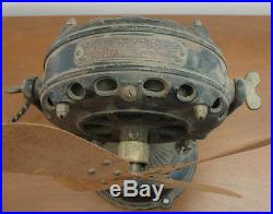 Antique Pancake Motor General Electric Fan, Brass Blade Pat. 1901 Type AK Form D