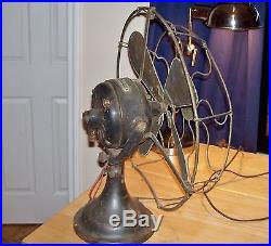 Antique Pat. 1901 GE 18 Brass Blade Electric Fan No. 615323 Original And Beauty