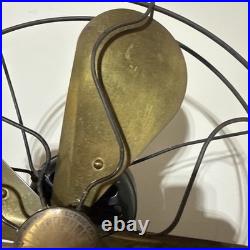 Antique Peerless Electric Fan 16 Brass Blade 3-Speed Oscillating Model 340816