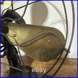 Antique Peerless Electric Fan 16 Brass Blade 3-Speed Oscillating Model 340816
