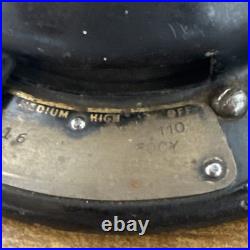 Antique Peerless Electric Fan 16 Brass Blade 3-Speed Oscillating Model 340816