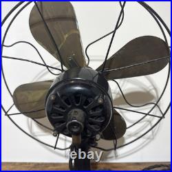 Antique Peerless Electric Fan 16 Brass Blade 3-Speed Oscillating Model 340816