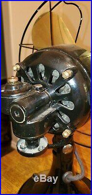 Antique Peerless Electric Fan 3 Speed Brass articulating fan original Working
