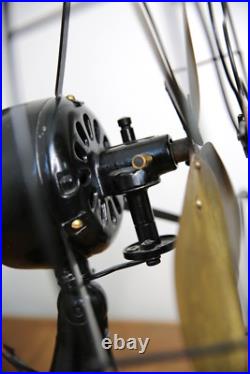 Antique Peerless Front Oscillating Electric Fan Motor 16 brass blade industrial Antique Peerless Front Oscillating Electric Fan Motor 16 brass blade industrial