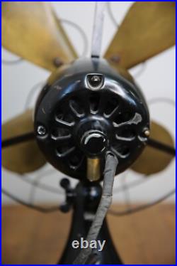Antique Peerless Front Oscillating Electric Fan Motor 16 brass blade industrial Antique Peerless Front Oscillating Electric Fan Motor 16 brass blade industrial