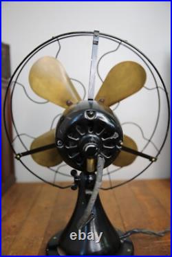 Antique Peerless Front Oscillating Electric Fan Motor 16 brass blade industrial Antique Peerless Front Oscillating Electric Fan Motor 16 brass blade industrial