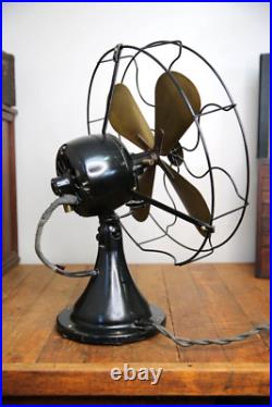 Antique Peerless Front Oscillating Electric Fan Motor 16 brass blade industrial Antique Peerless Front Oscillating Electric Fan Motor 16 brass blade industrial
